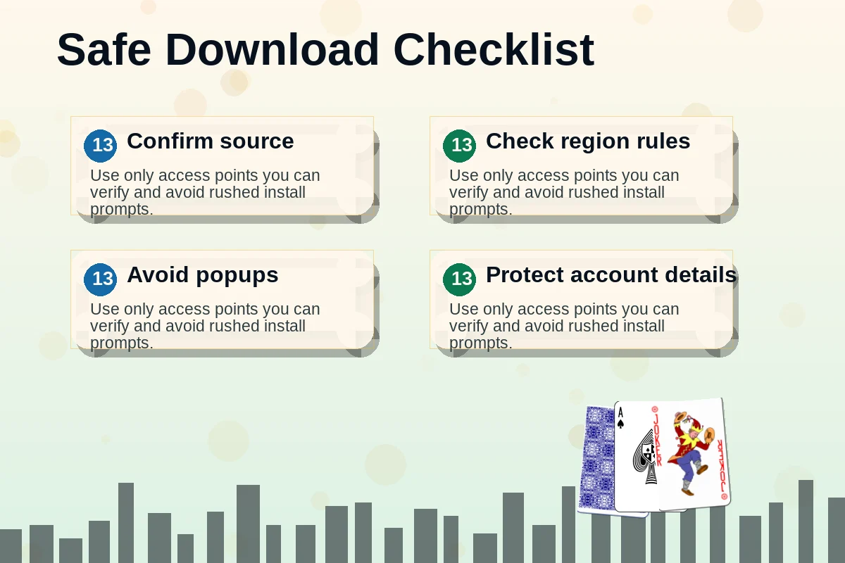 Safe download checklist for rummy app access