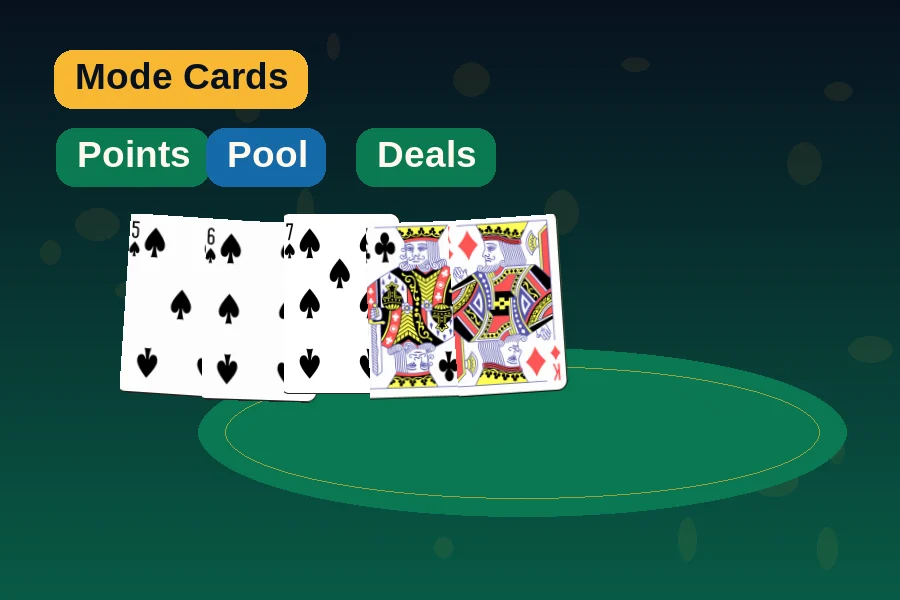 Points Pool Deals rummy modes visual